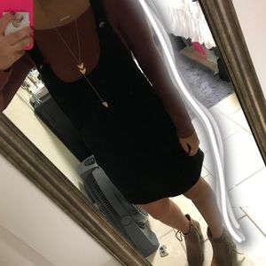 black velvet overall dress